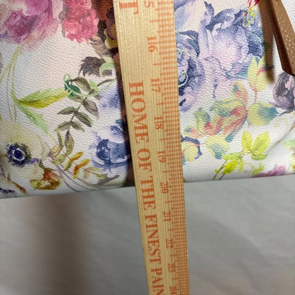 Great Condition Elliott Lucca Delphine Floral Tote  Pink & White Purple - Picture 8 of 11